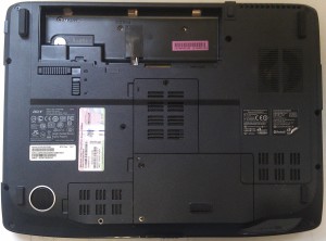 Корпус ноутбука Acer 5530 снизу