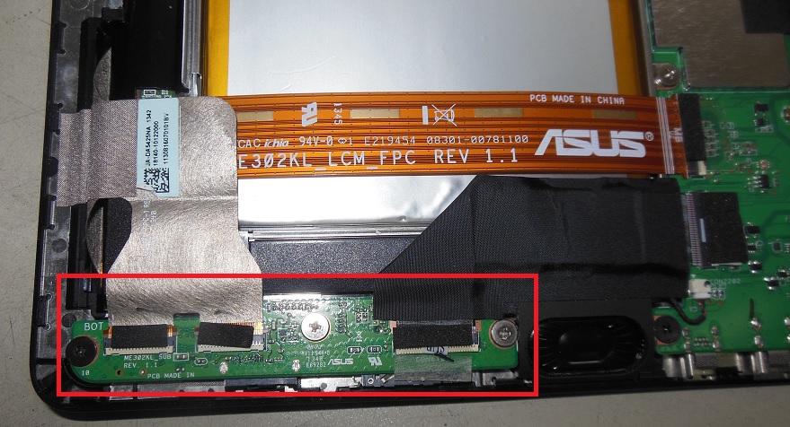 ремонт экрана планшета- замена контроллера тачскрина