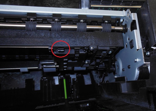 ремонт нижнего редуктора принтера HP Photosmdrt C310b