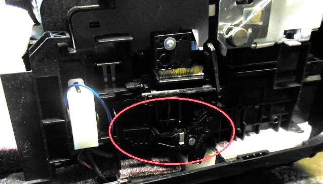 ремонт струйного принтера HP C309h ремонт маятника