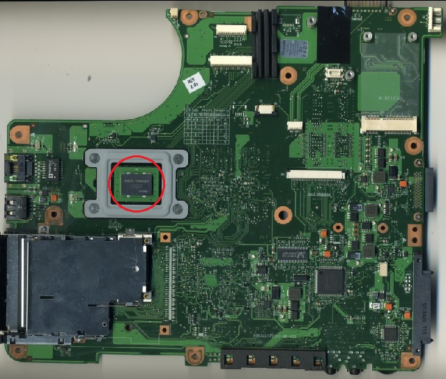 Ремонт материнской платы Toshiba