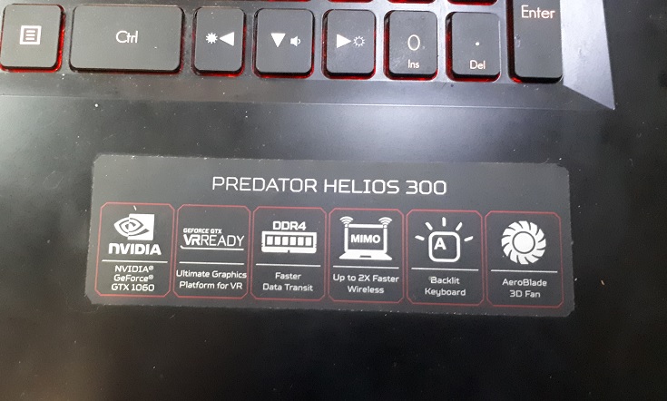 Ноутбук Acer Predator Helios 300 перегревается перезагружается