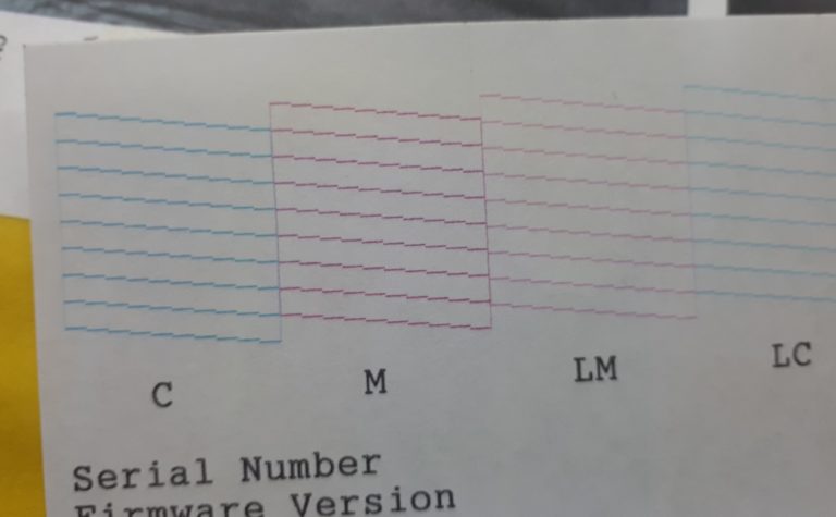 Ремонт головки Epson L800, L805, P50, T50 при смешении чернил