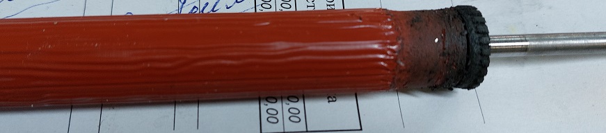 резиновый вал печки M477 обгорел после переделки