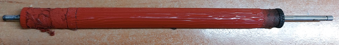 резиновый вал печки M477 после переделки