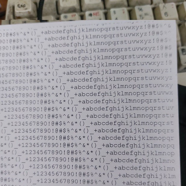 Бледная печать справа Canon 1133a