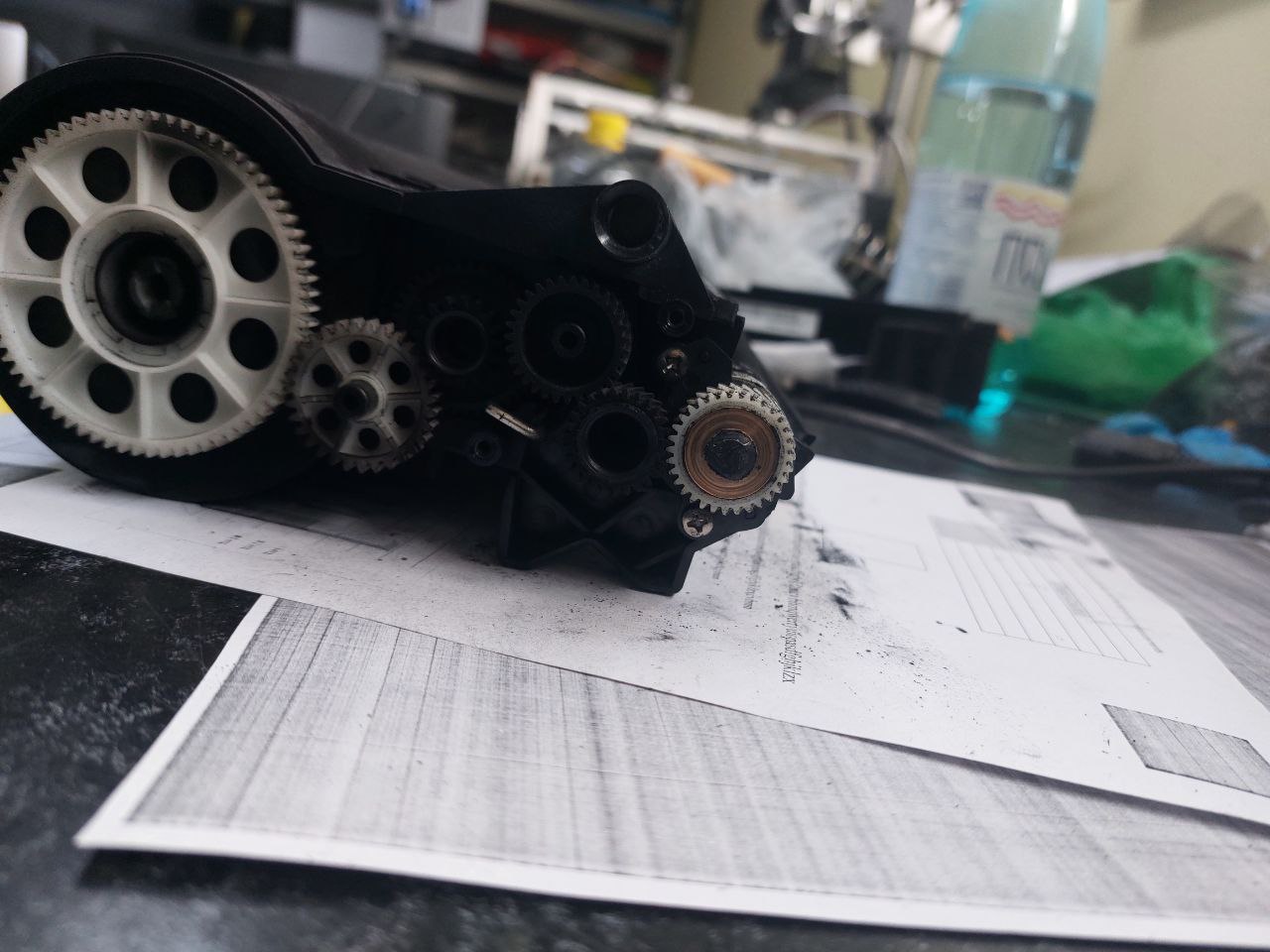 Чистка блока проявки при бледной печати ir 2016